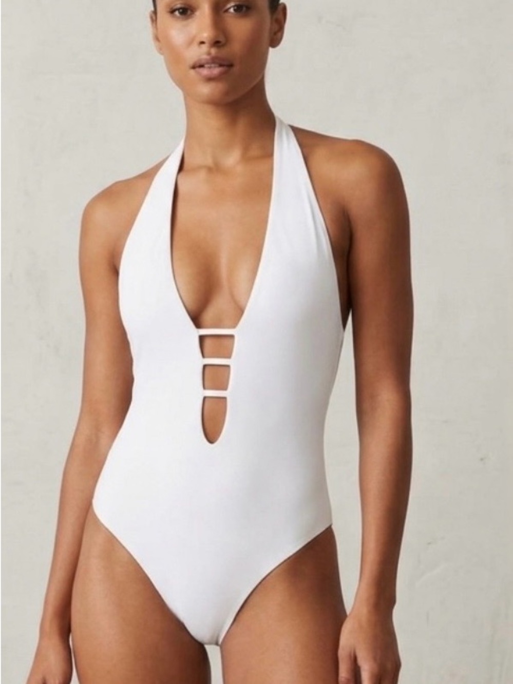 Elegant White One Piece Swimsuit